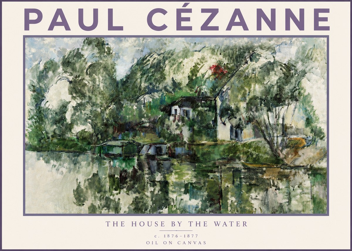Paul Cézanne The House by the Water No3 - Affiche