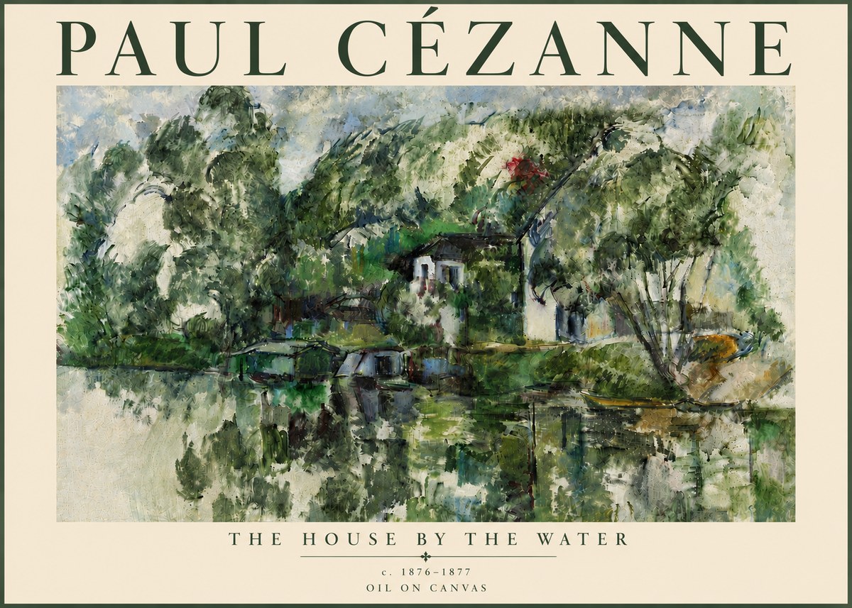 Paul Cézanne The House by the Water No5 - Affiche