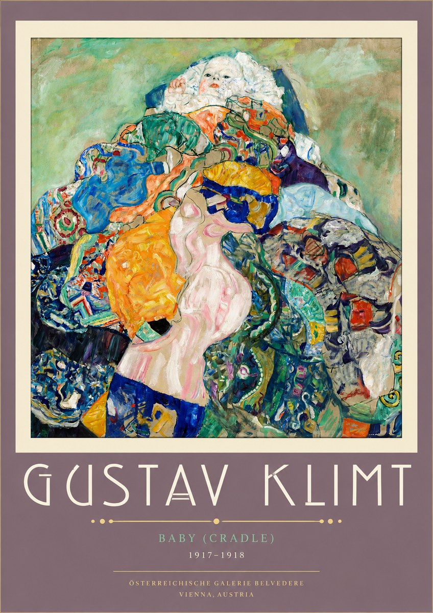 Klimt Baby (Cradle) No5 - Affiche