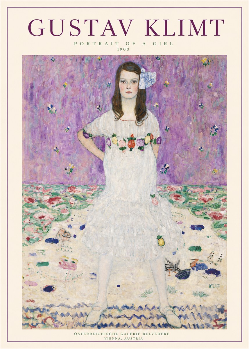 Klimt Portrait of a Girl No3 - Affiche