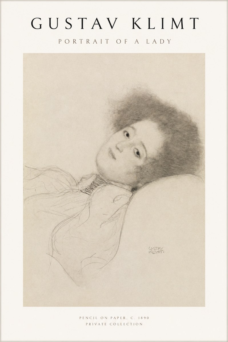 Klimt Portrait of a Lady No1 - Affiche