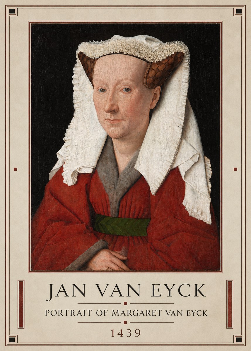 Jan van Eyck Portrait of Margaret Van Eyck II No1 - Affiche