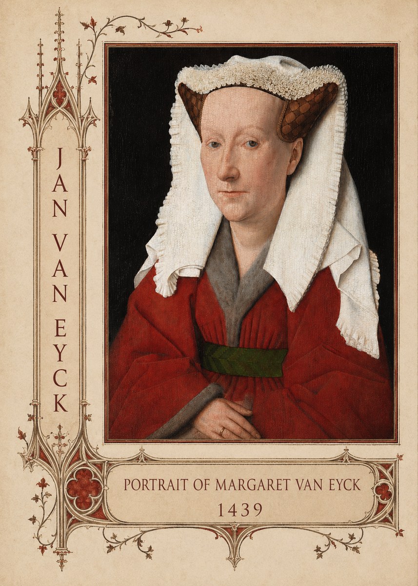 Jan van Eyck Portrait of Margaret Van Eyck II No2 - Affiche