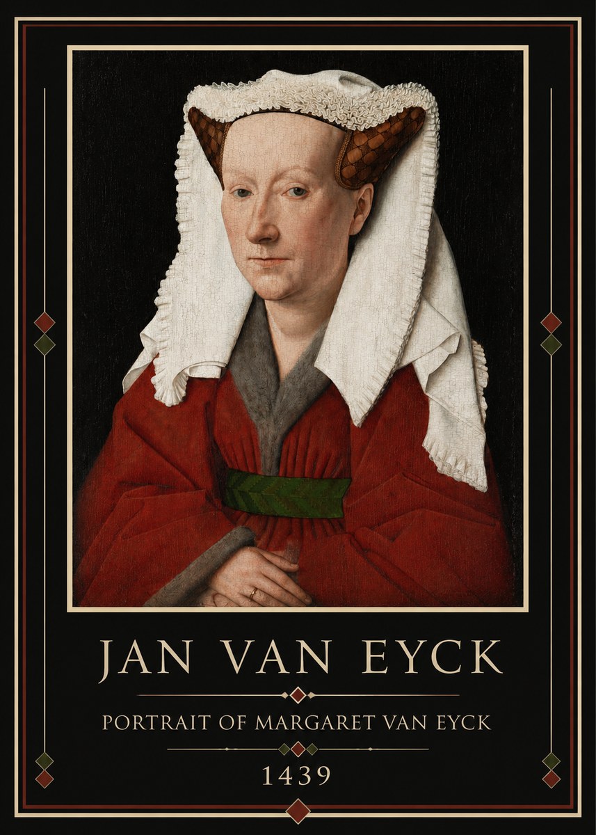 Jan van Eyck Portrait of Margaret Van Eyck II No3 - Affiche