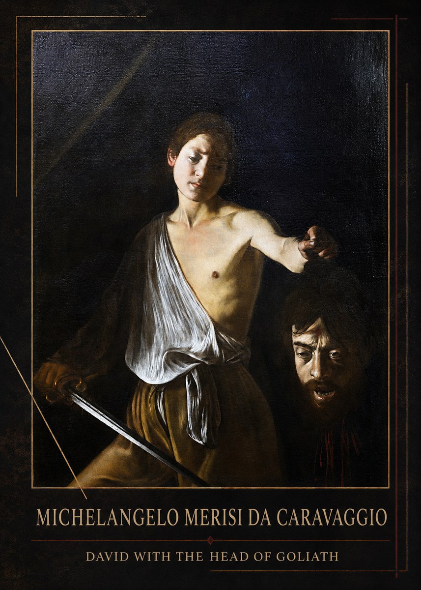 Michelangelo Merisi da Caravaggio David with the Head of Goliath II No1 - Affiche