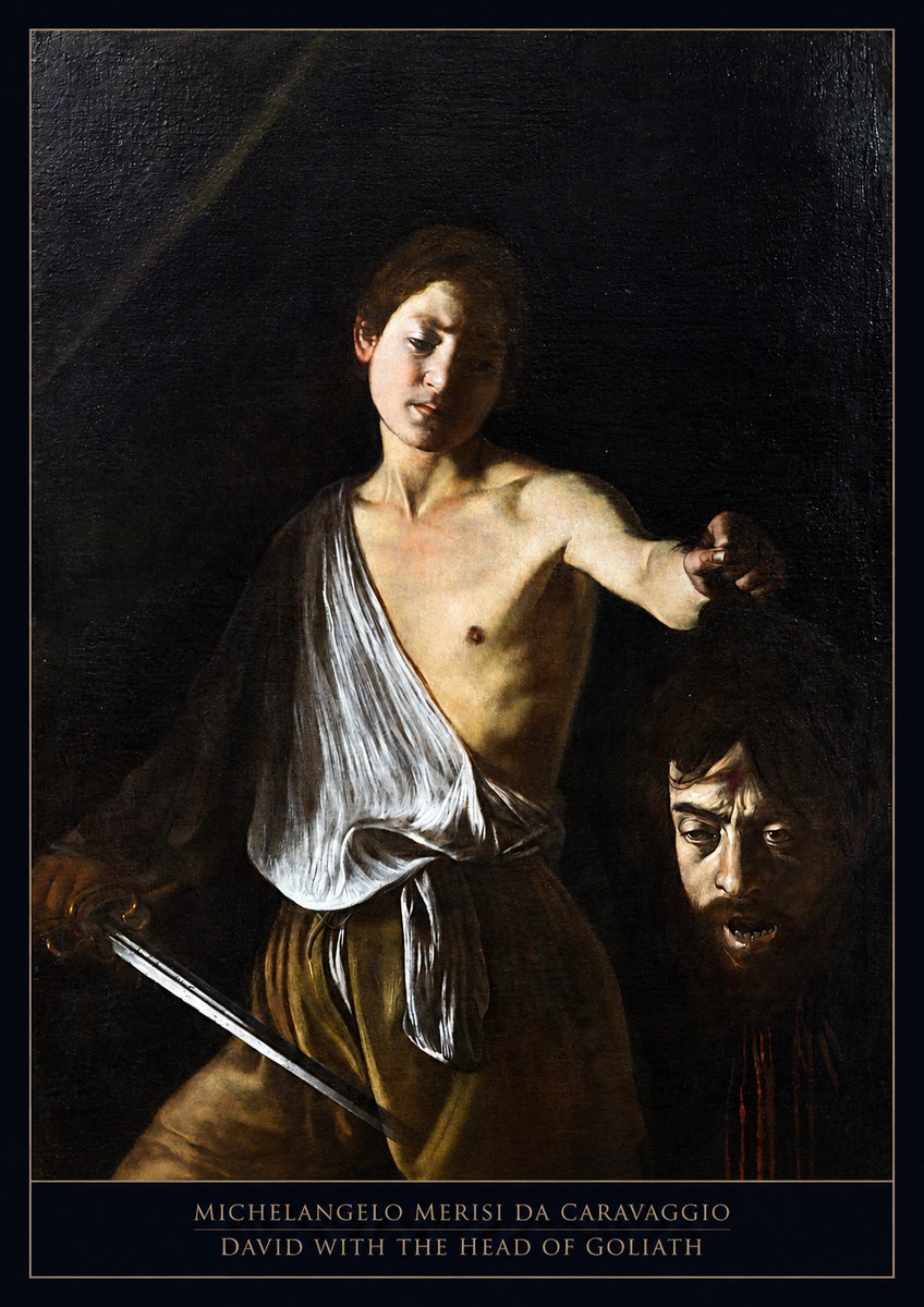 Michelangelo Merisi da Caravaggio David with the Head of Goliath II No5 - Affiche