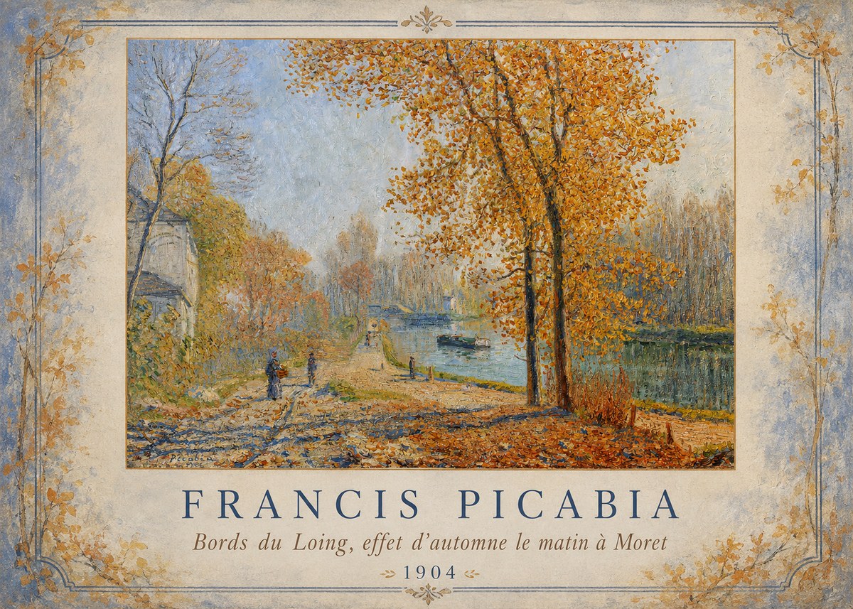 Francis Picabia Bords Du Loing, Effet D'automne Le Matin À Moret No1 - Affiche