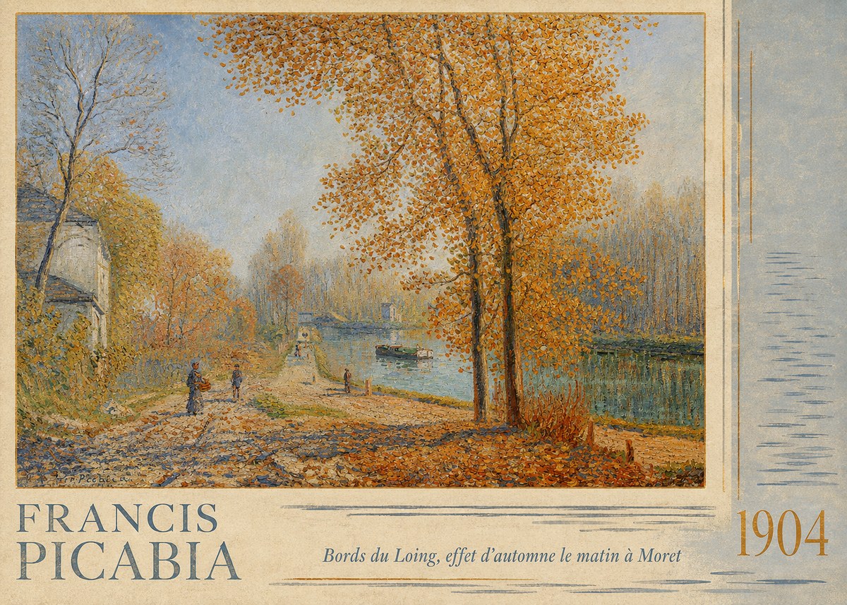 Francis Picabia Bords Du Loing, Effet D'automne Le Matin À Moret No4 - Affiche