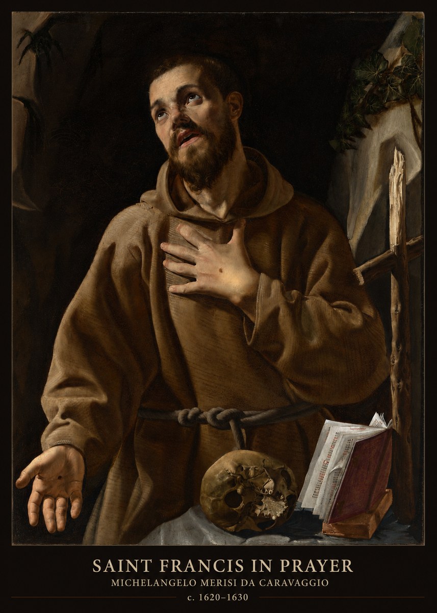 Michelangelo Merisi da Caravaggio Saint Francis in Prayer I No6 - Affiche