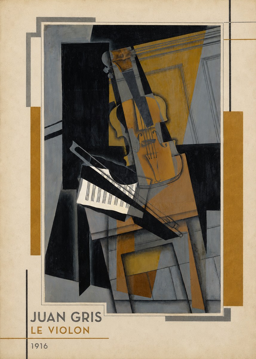 Juan Gris Le Violon No2 - Affiche