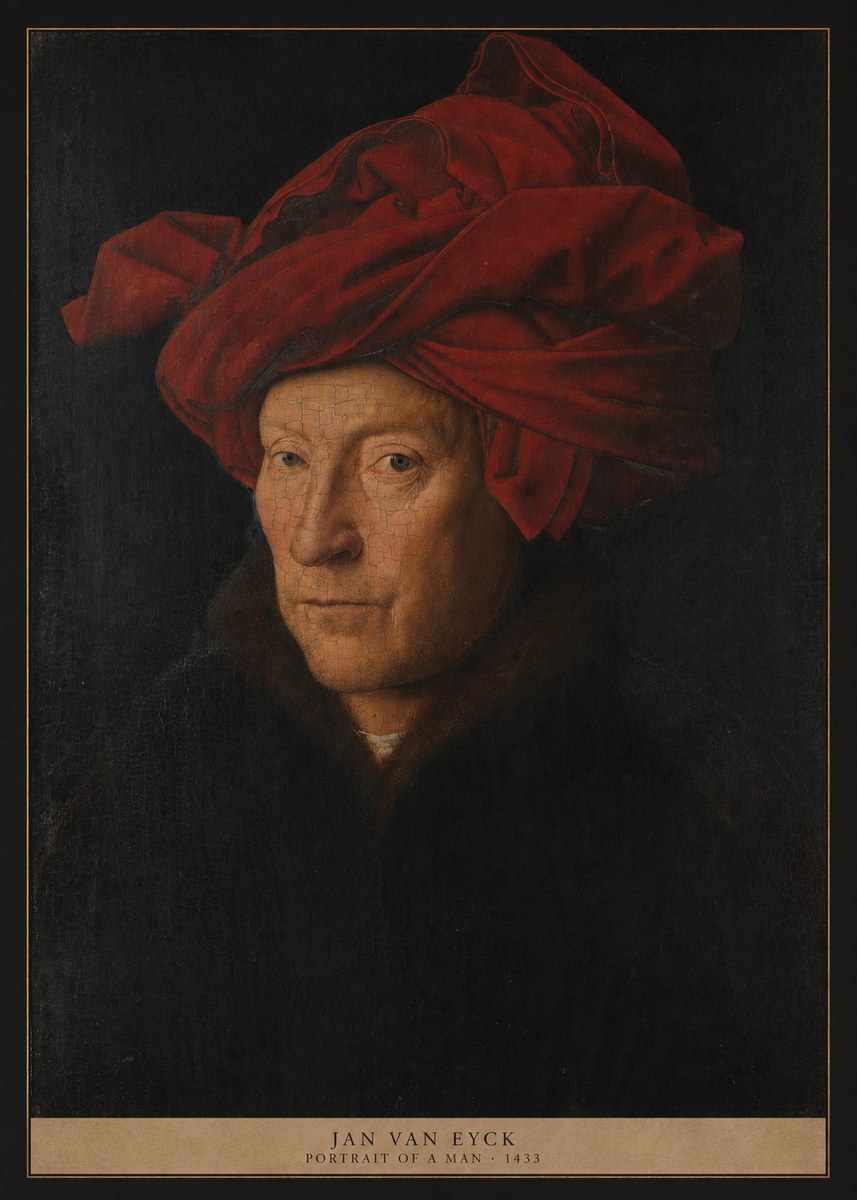 Jan van Eyck Portrait of a Man II No5 - Affiche
