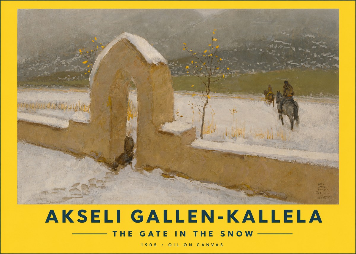 Akseli Gallen-Kallela The Gate in the Snow No2 - Affiche
