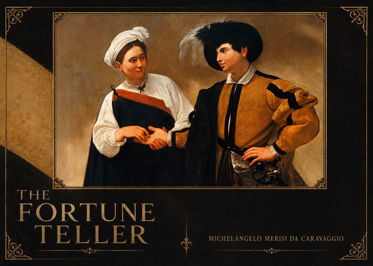 Michelangelo Merisi da Caravaggio The Fortune Teller I No2 - Affiche