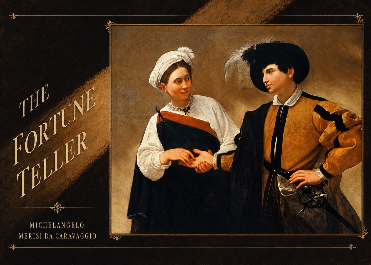 Michelangelo Merisi da Caravaggio The Fortune Teller I No3 - Affiche
