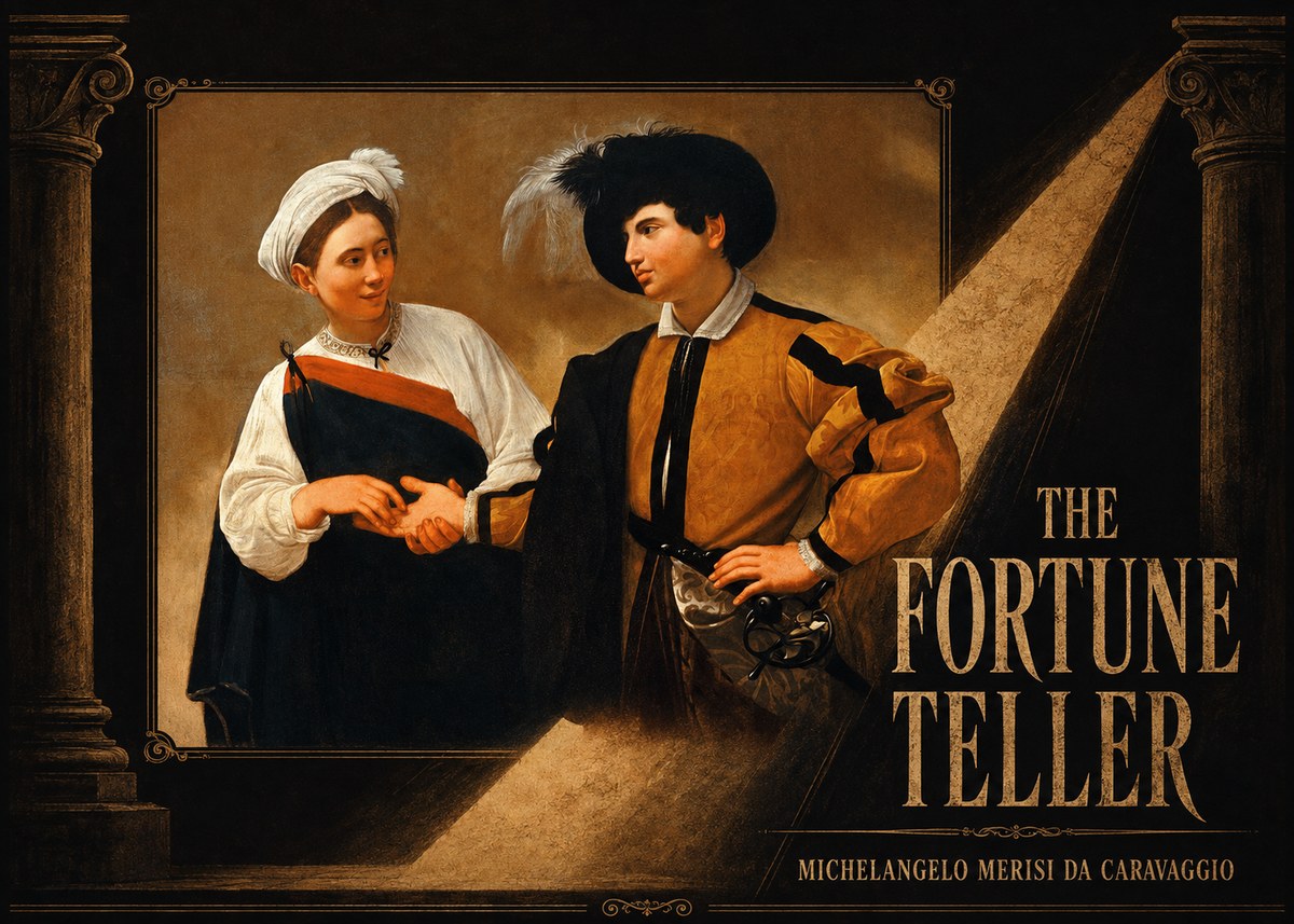 Michelangelo Merisi da Caravaggio The Fortune Teller I No6 - Affiche