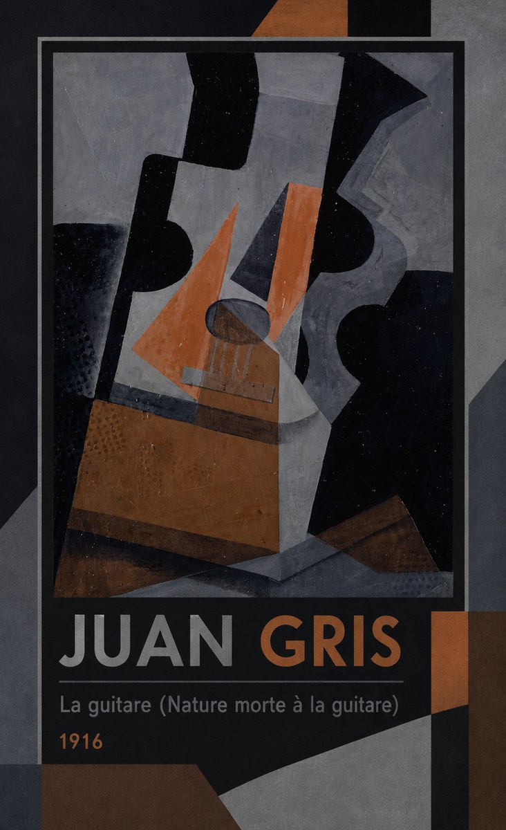 Juan Gris La Guitare (Nature Morte À La Guitare) No1 - Affiche