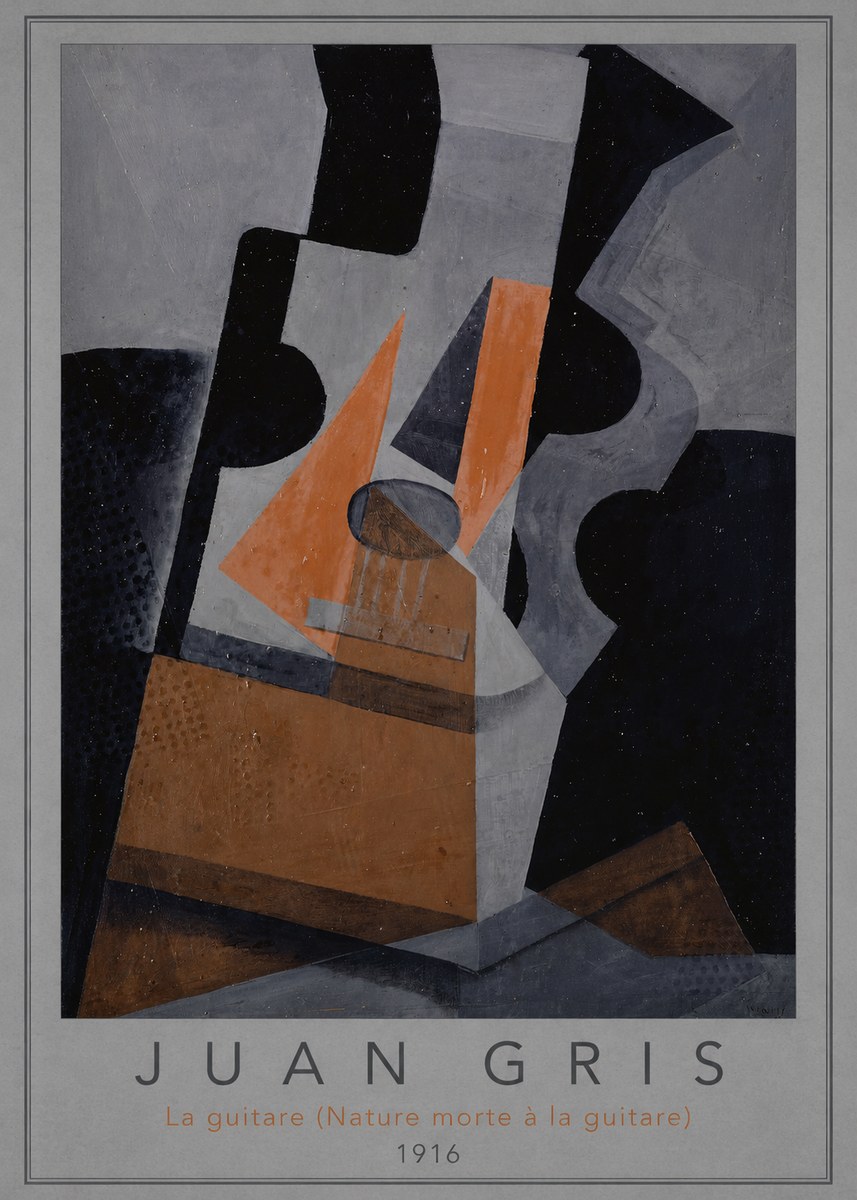 Juan Gris La Guitare (Nature Morte À La Guitare) No3 - Affiche