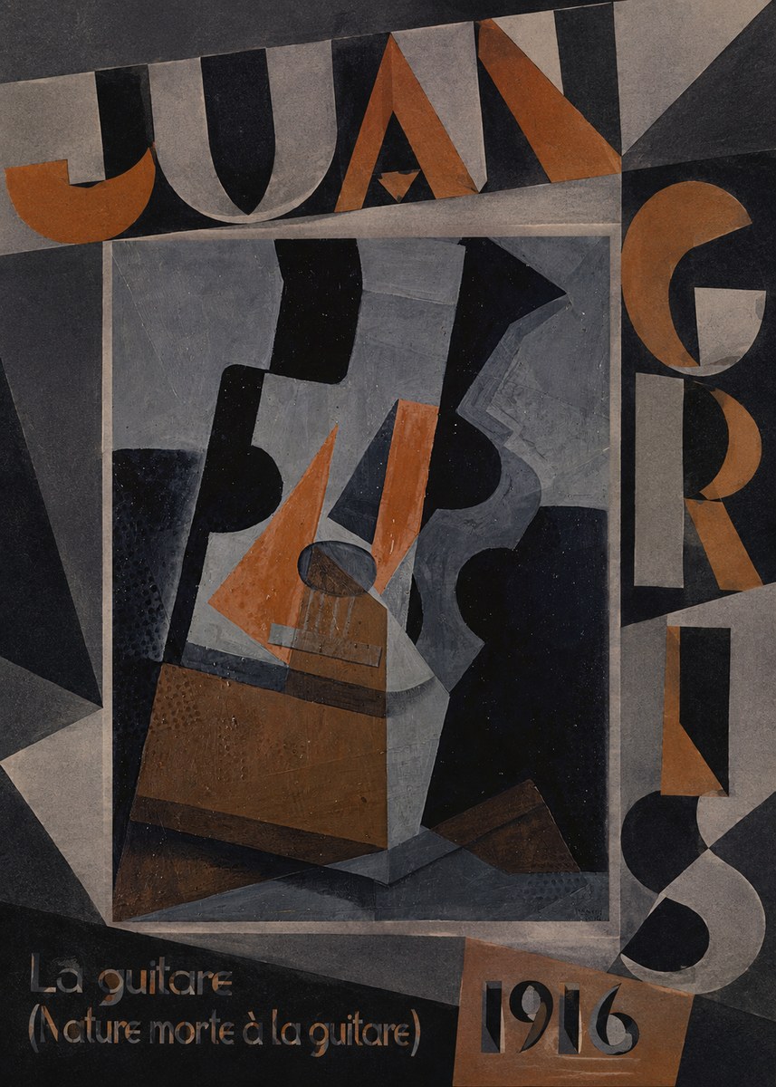 Juan Gris La Guitare (Nature Morte À La Guitare) No4 - Affiche