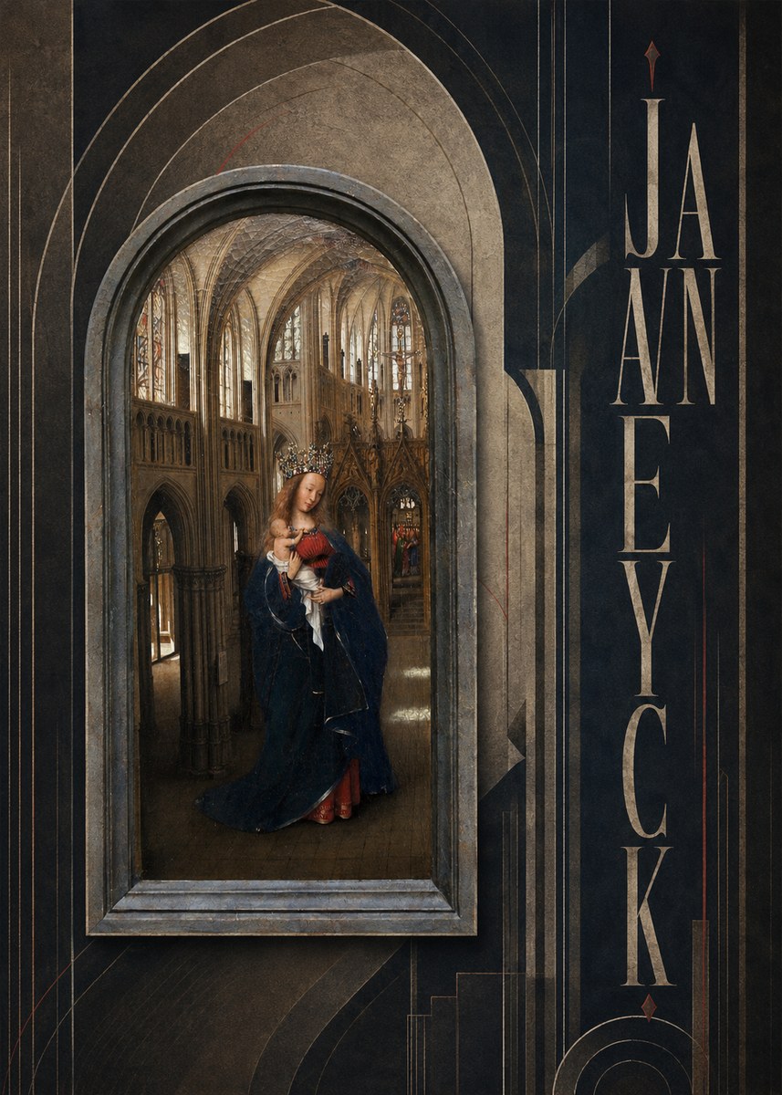 Jan van Eyck Madonna in the Church II No3 - Affiche