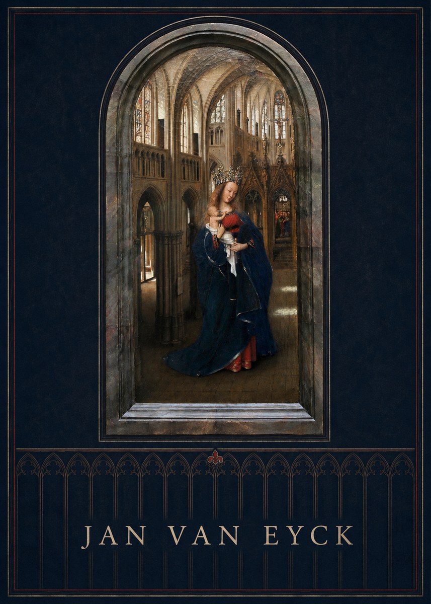 Jan van Eyck Madonna in the Church II No5 - Affiche