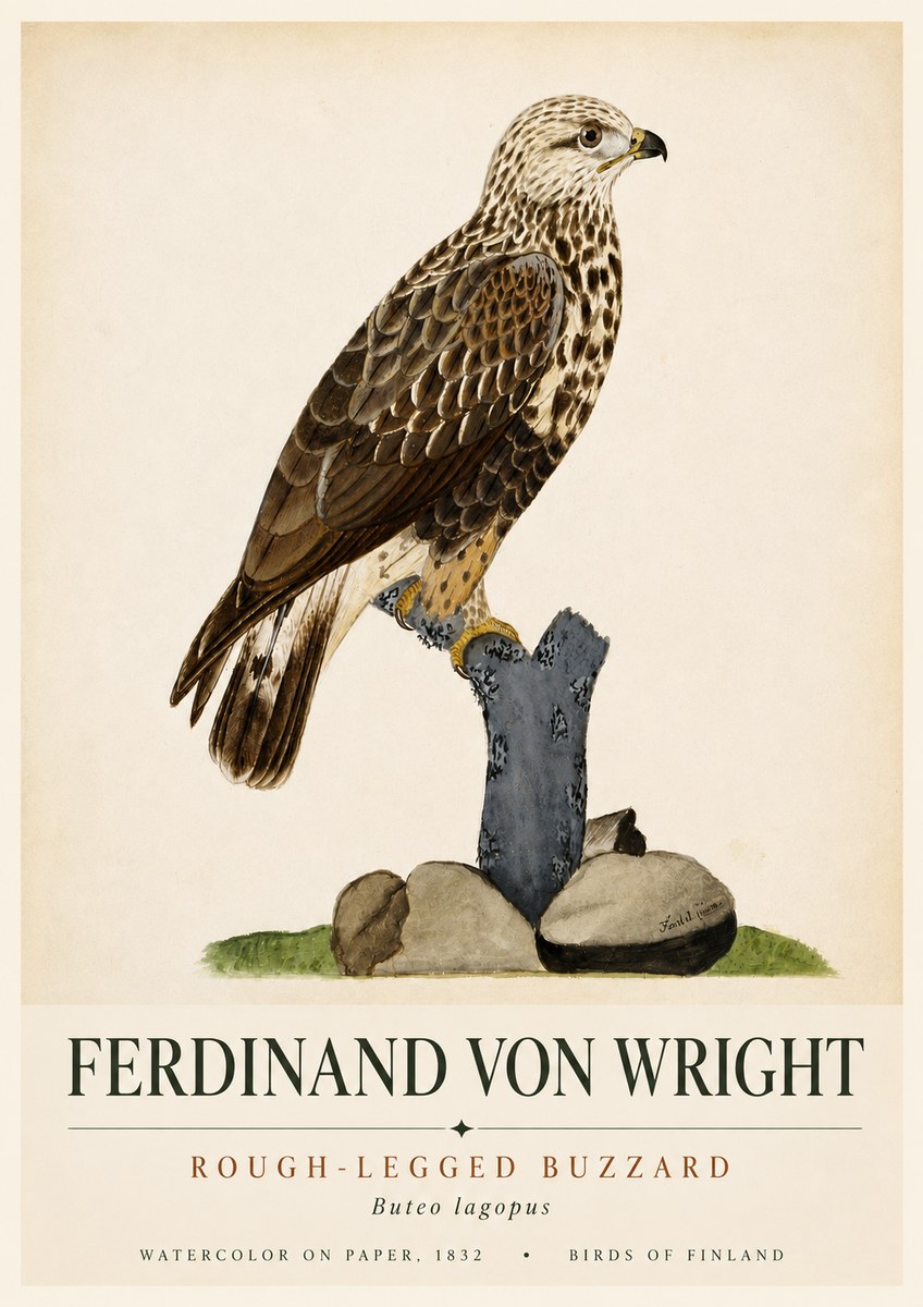 Ferdinand von Wright Rough-legged Buzzard No6 - Affiche