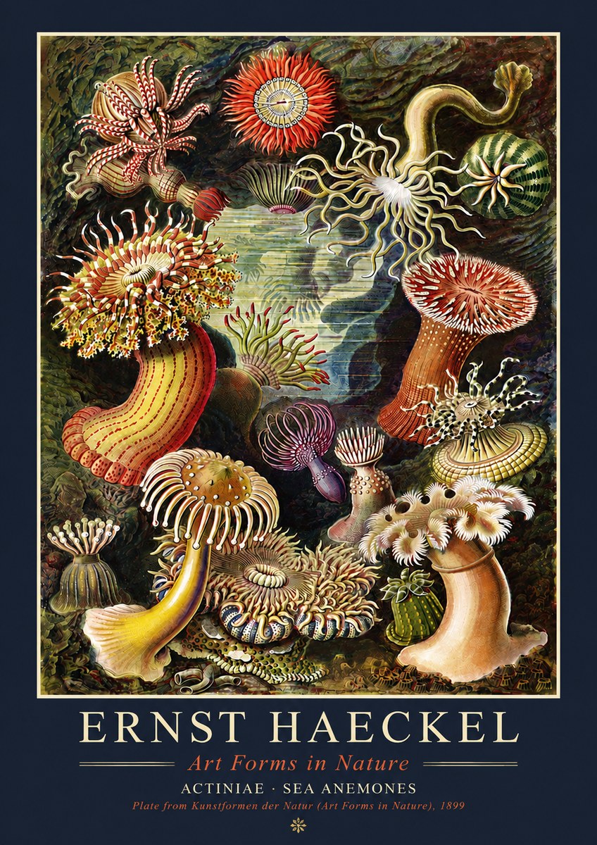 Ernst Haeckel Sea Anemones No4 - Affiche