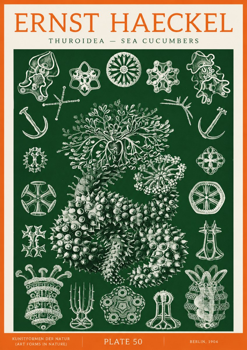 Ernst Haeckel Thuroidea - Sea Organisms No3 - Affiche