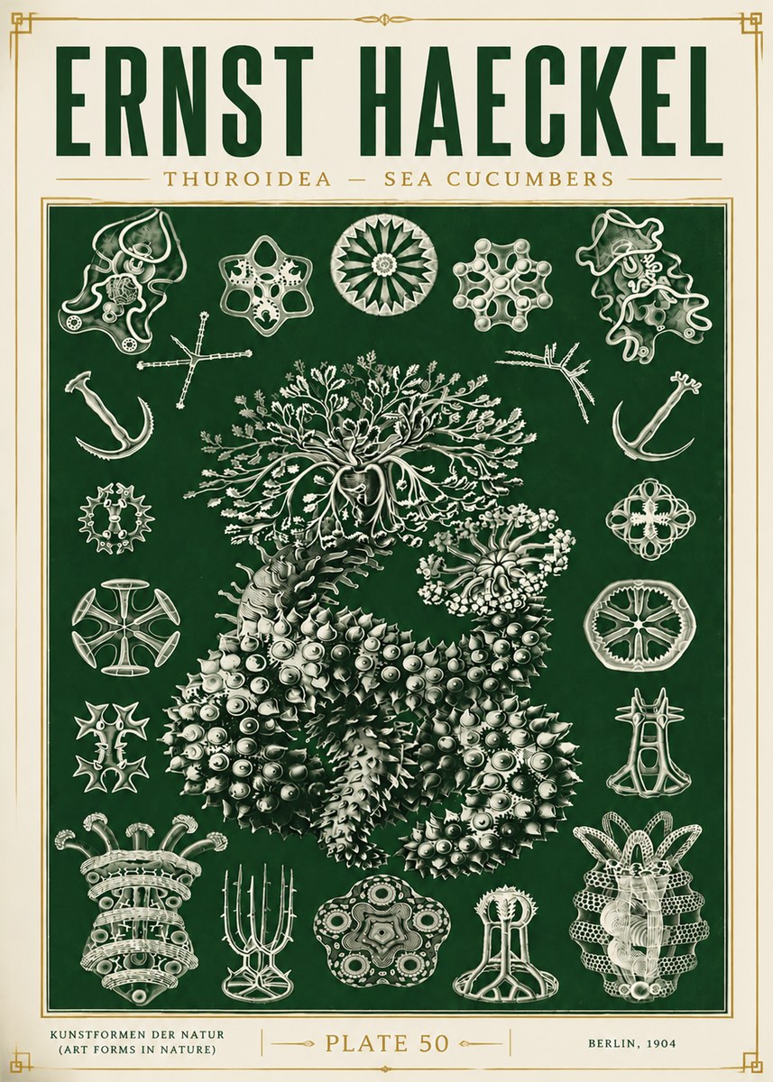 Ernst Haeckel Thuroidea - Sea Organisms No6 - Affiche