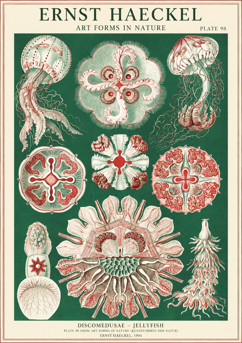 Ernst Haeckel Discomedusae - the Jellyfish No2 - Affiche