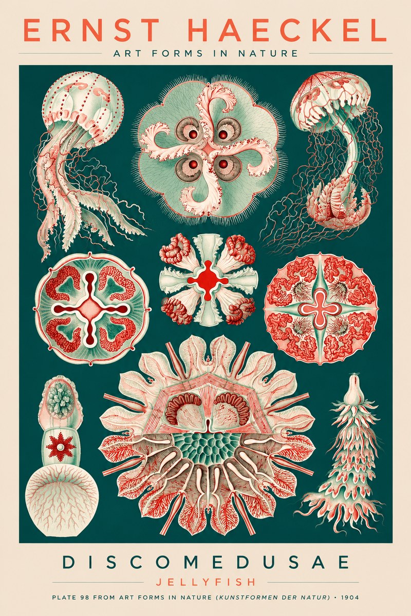 Ernst Haeckel Discomedusae - the Jellyfish No3 - Affiche