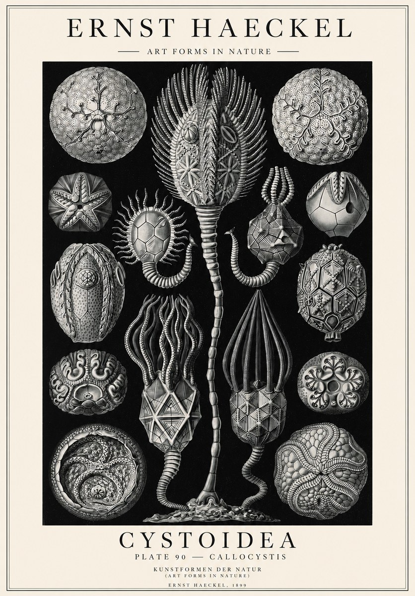 Ernst Haeckel Cystoidea - Callocystis No1 - Affiche
