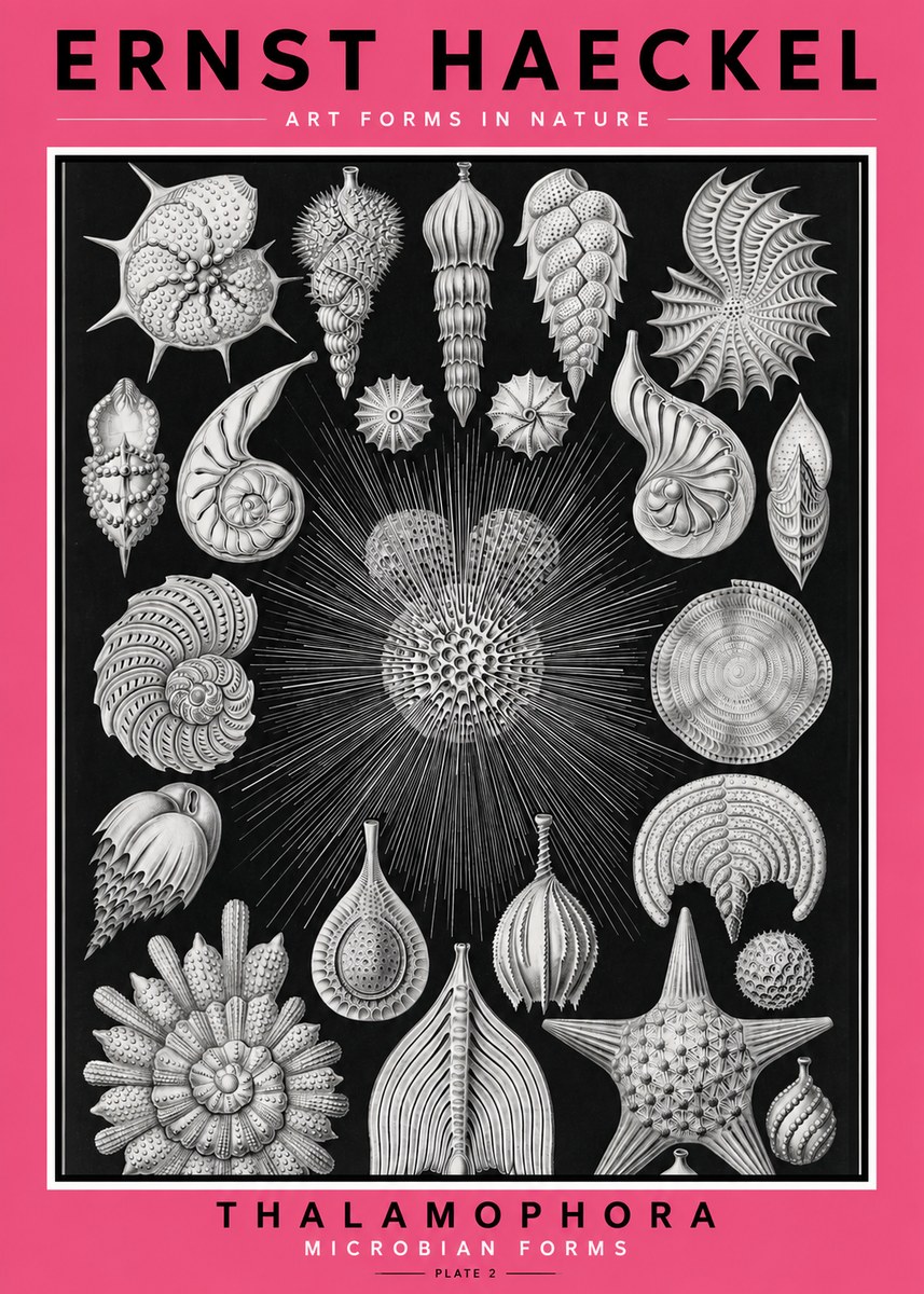 Ernst Haeckel Thalamophora - Microbian Forms - Plate 2 No2 - Affiche