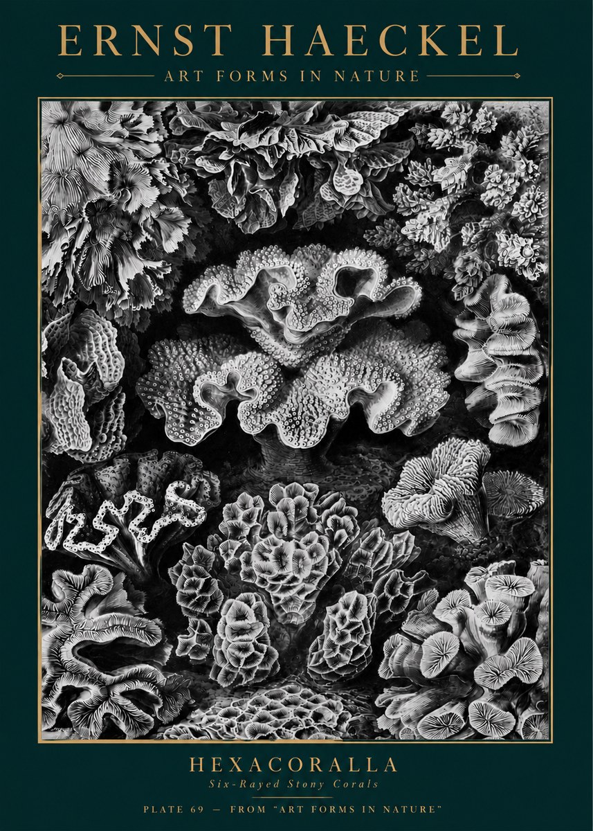 Ernst Haeckel Hexacorallia No5 - Affiche