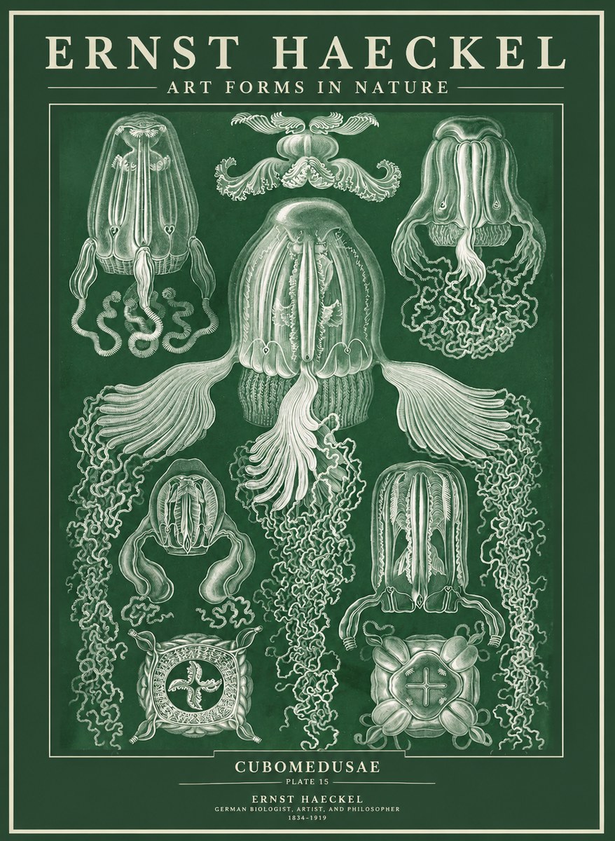 Ernst Haeckel Cubomedusae No3 - Affiche