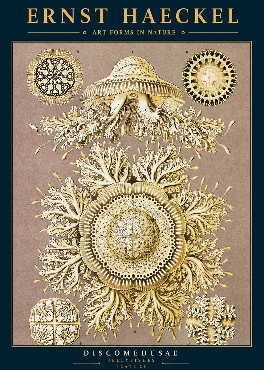 Ernst Haeckel Discomedusae No2 - Affiche