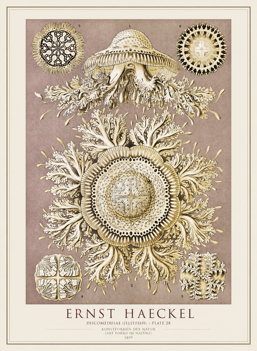 Ernst Haeckel Discomedusae No4 - Affiche
