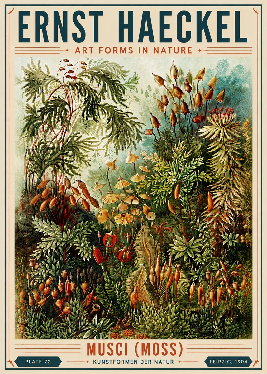 Ernst Haeckel Musci (Moss) No6 - Affiche