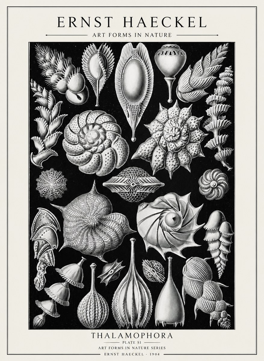 Ernst Haeckel Thalamophora No2 - Affiche