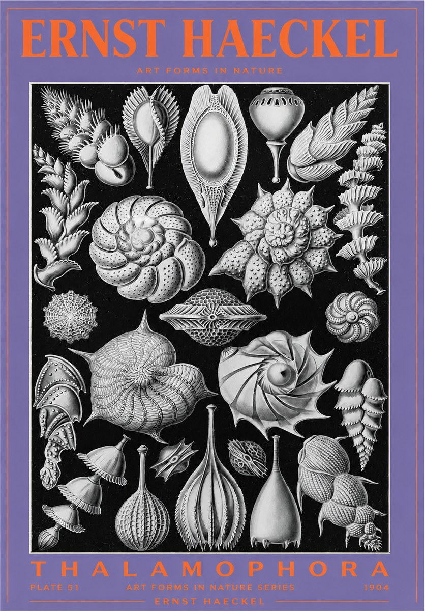 Ernst Haeckel Thalamophora No3 - Affiche