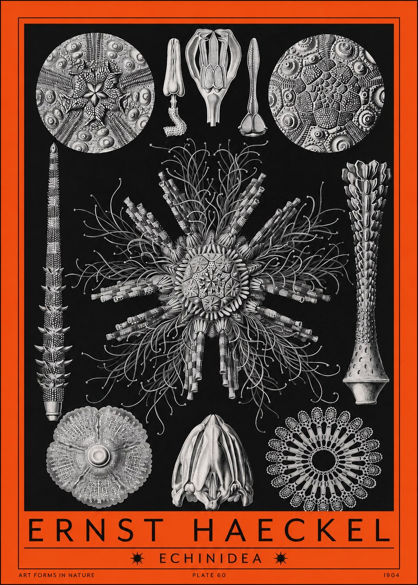 Ernst Haeckel Echinidea Sea Urchins No2 - Affiche