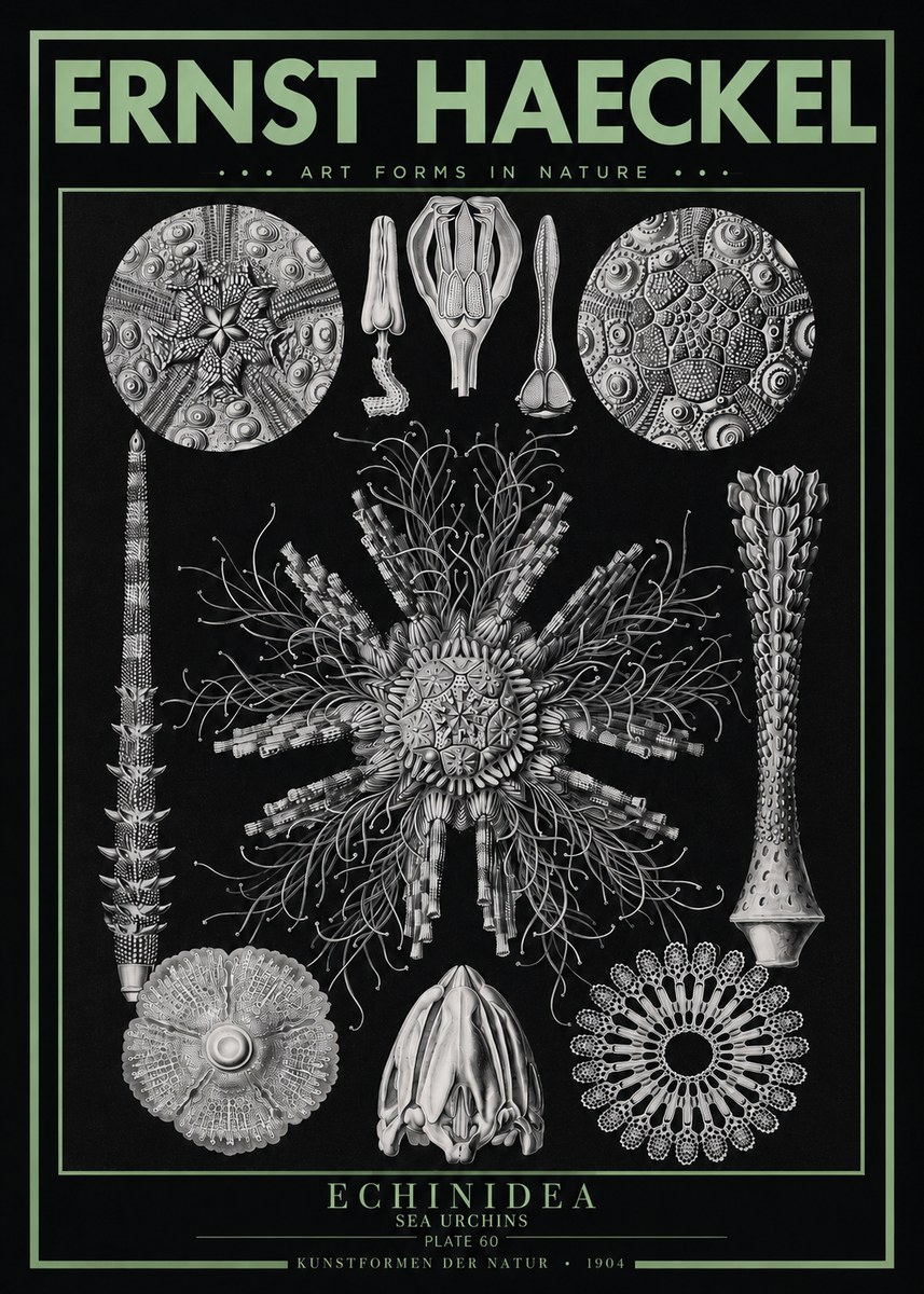 Ernst Haeckel Echinidea Sea Urchins No3 - Affiche