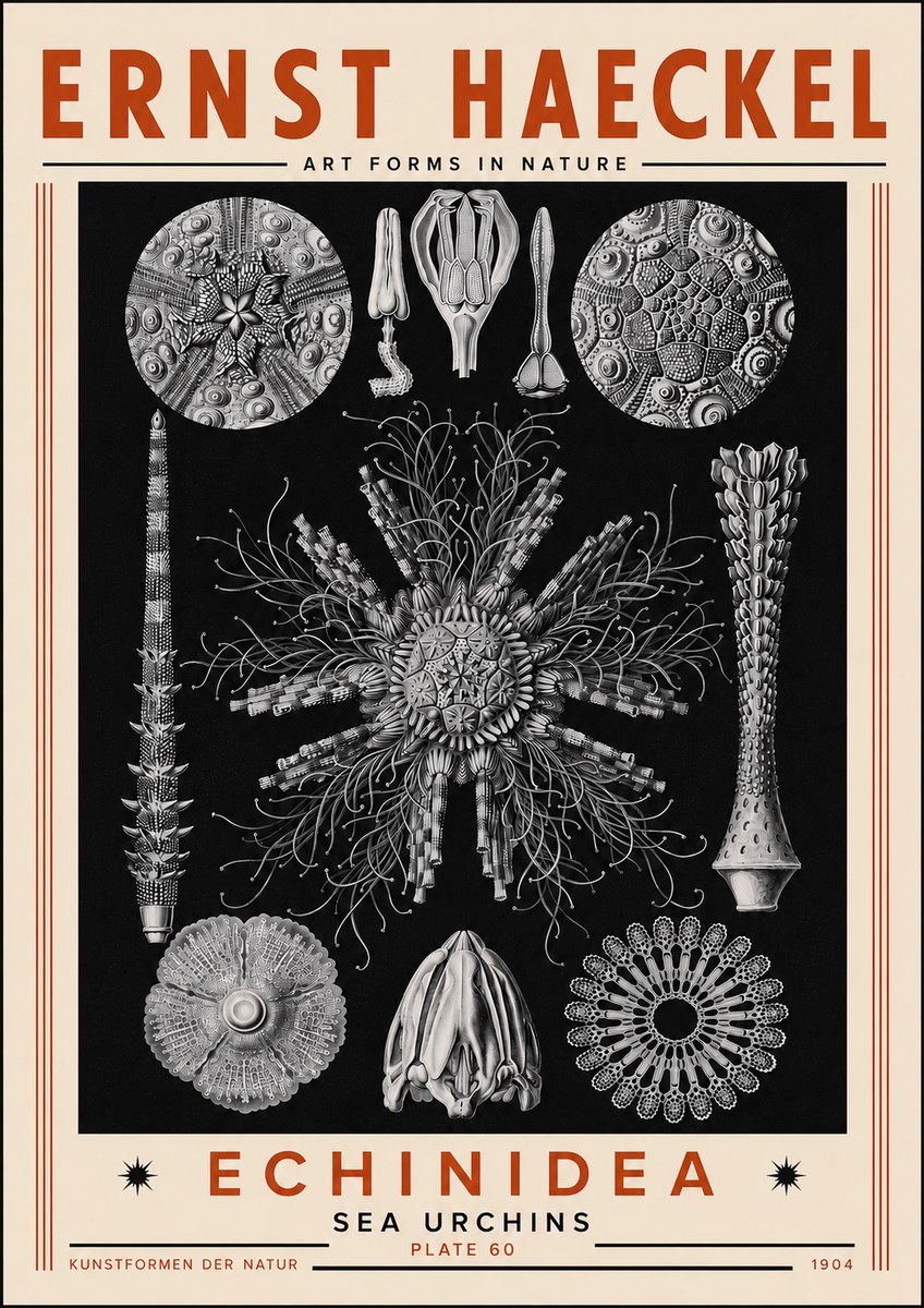 Ernst Haeckel Echinidea Sea Urchins No5 - Affiche