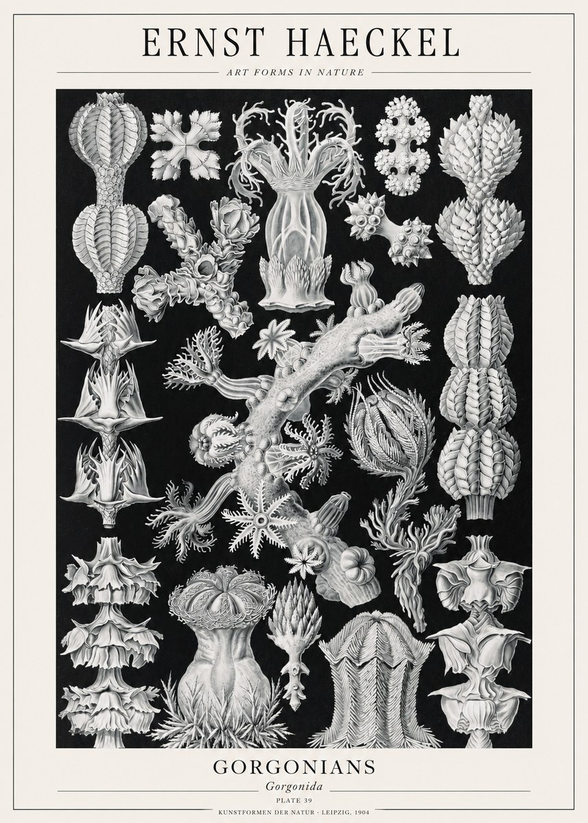 Ernst Haeckel Gorgonians No1 - Affiche