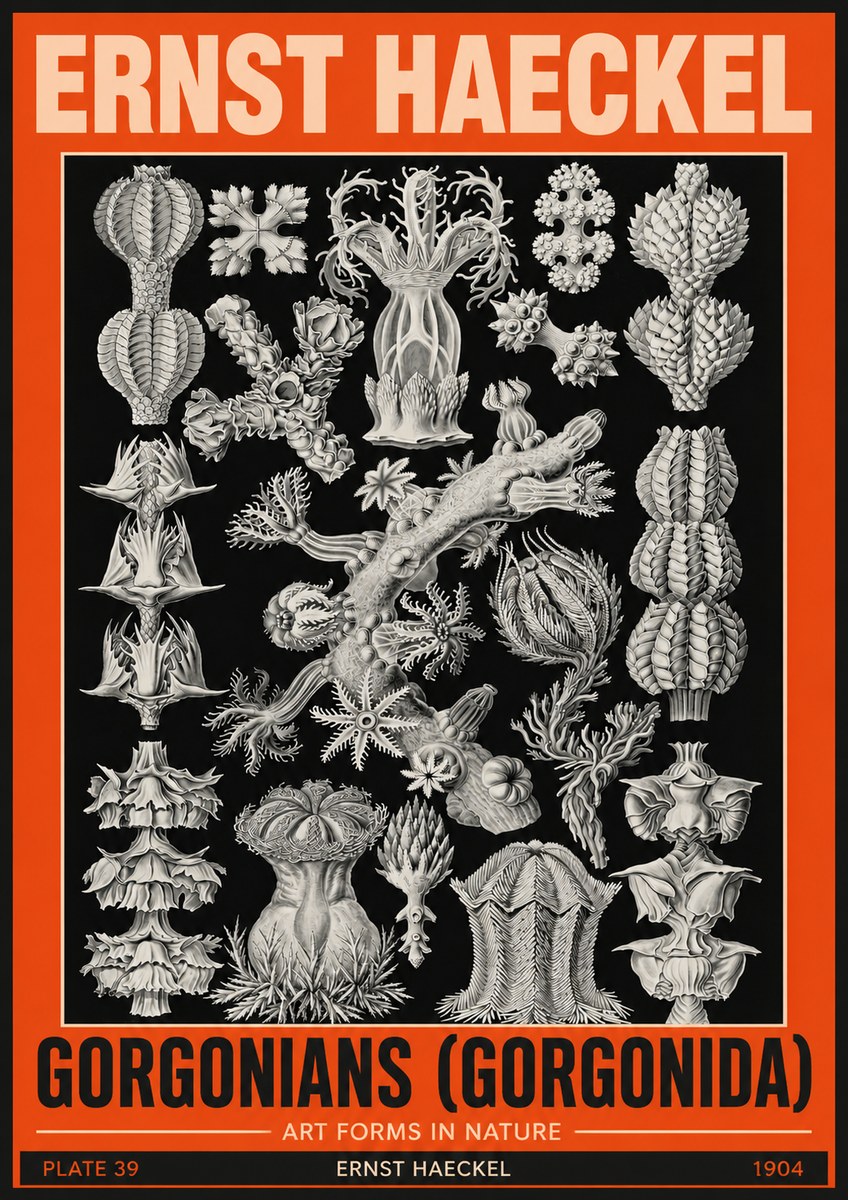 Ernst Haeckel Gorgonians No5 - Affiche