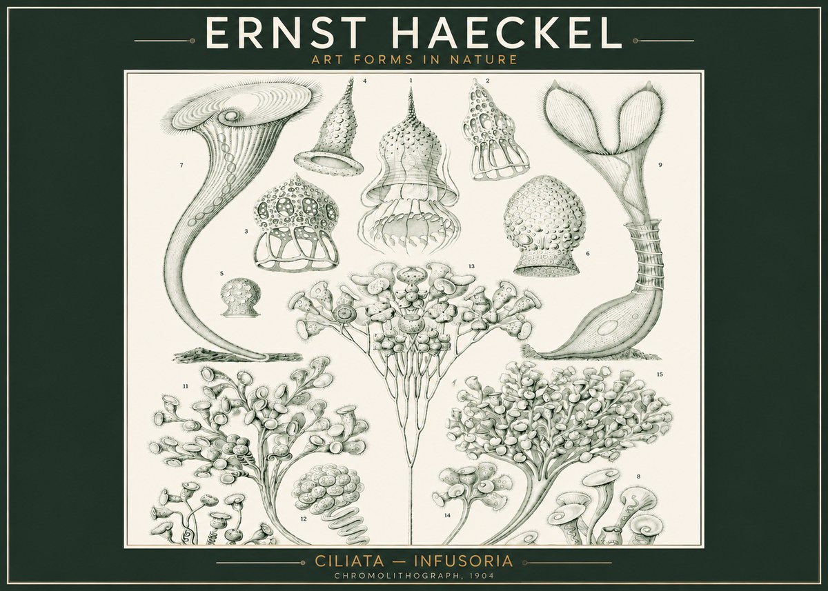 Ernst Haeckel Ciliata - Infusoria - Plate 3 No2 - Affiche