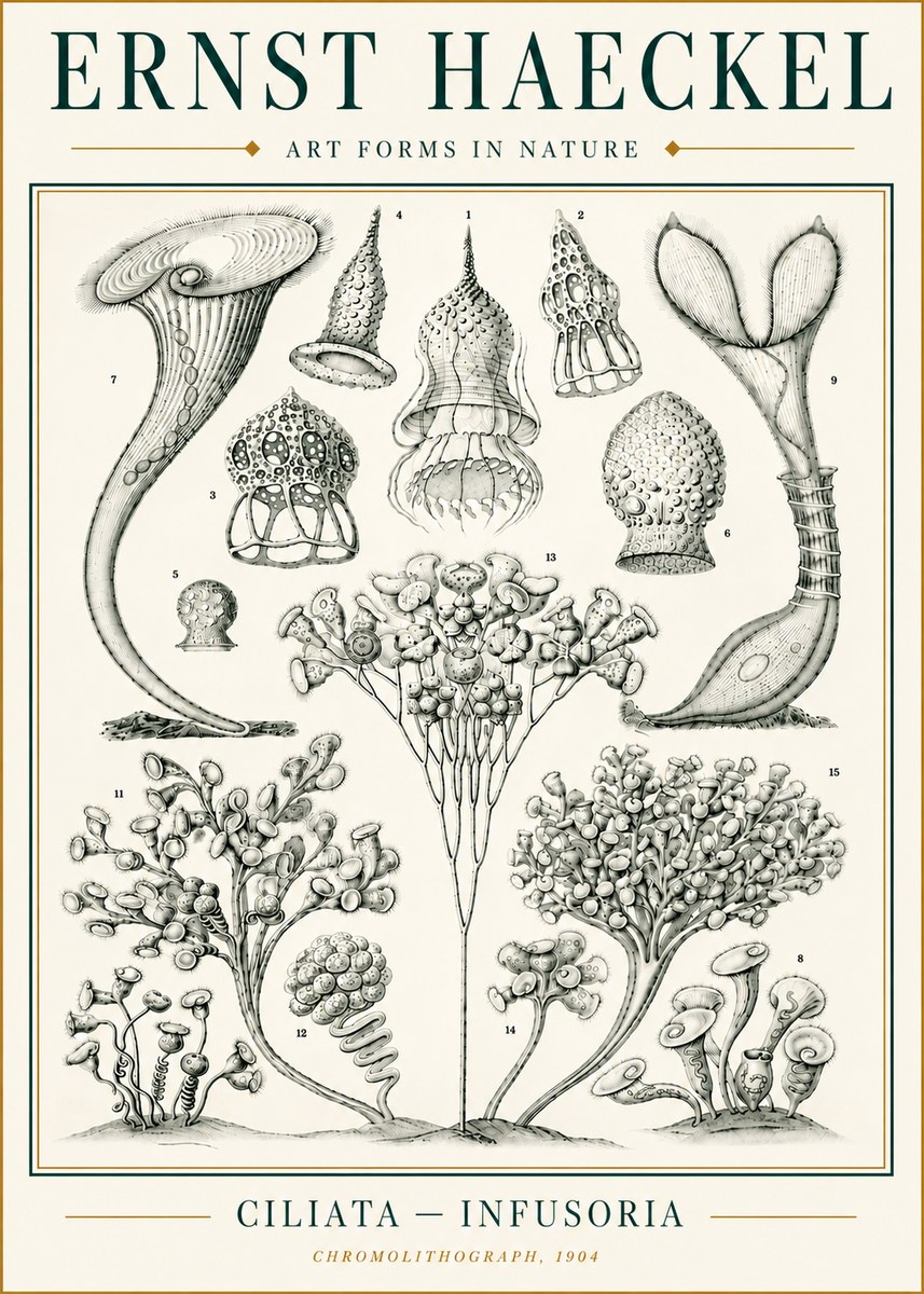 Ernst Haeckel Ciliata - Infusoria - Plate 3 No6 - Affiche