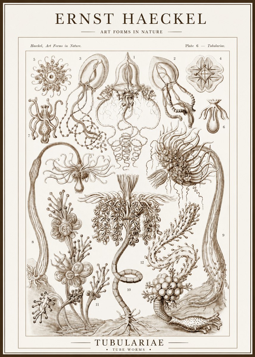Ernst Haeckel Tubulariae No1 - Affiche