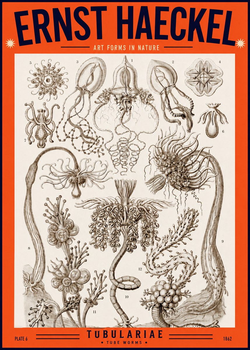 Ernst Haeckel Tubulariae No2 - Affiche