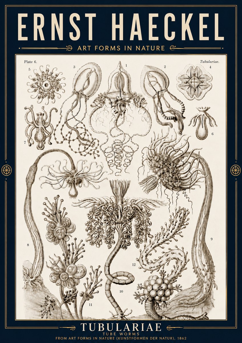 Ernst Haeckel Tubulariae No4 - Affiche