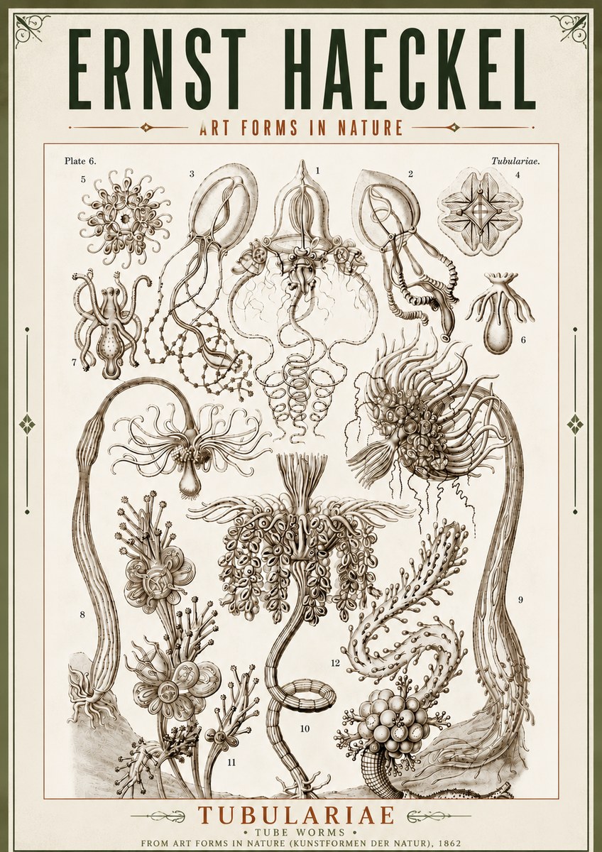 Ernst Haeckel Tubulariae No5 - Affiche